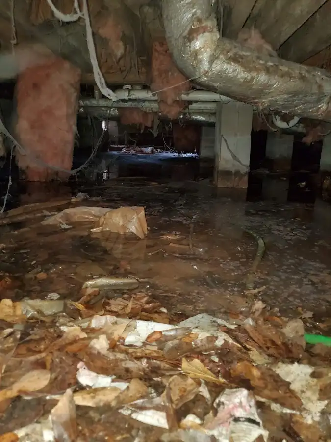 Crawl space flood assessment for Commercial Water Damage Restoration in Diamond Bar