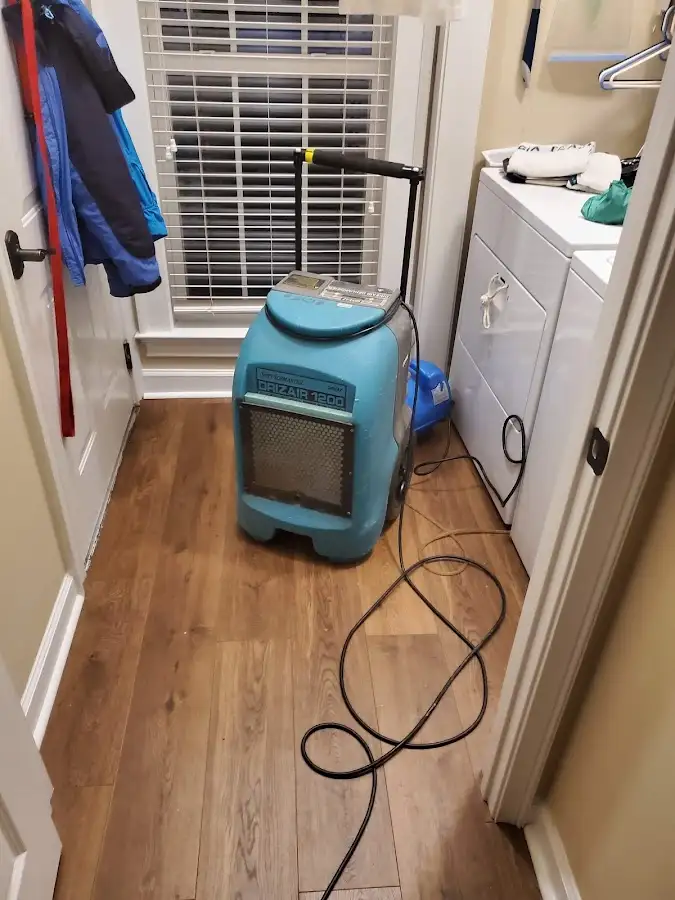 Commercial dehumidifier deployed for Flood Damage Cleanup in Diamond Bar
